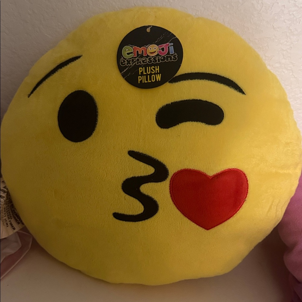 Yellow Emoji Expressions Plush Pillow
